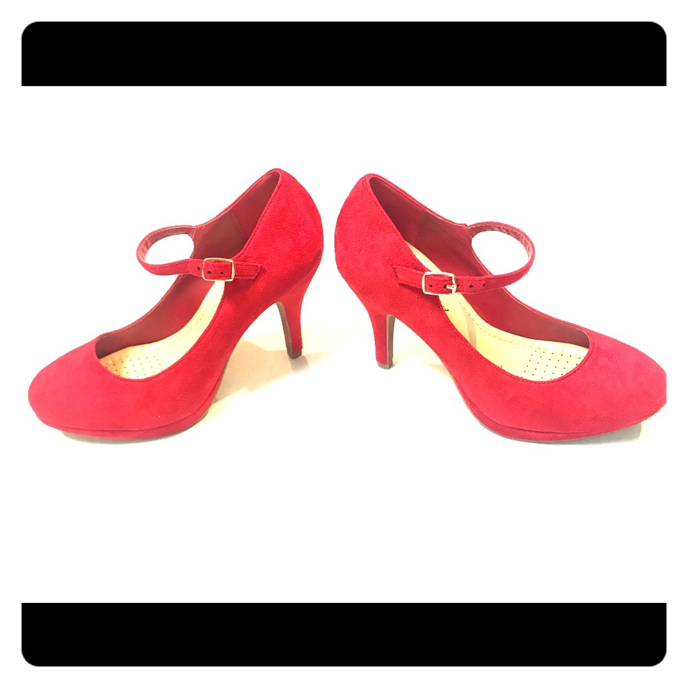 Mary Jane Suede Pumps